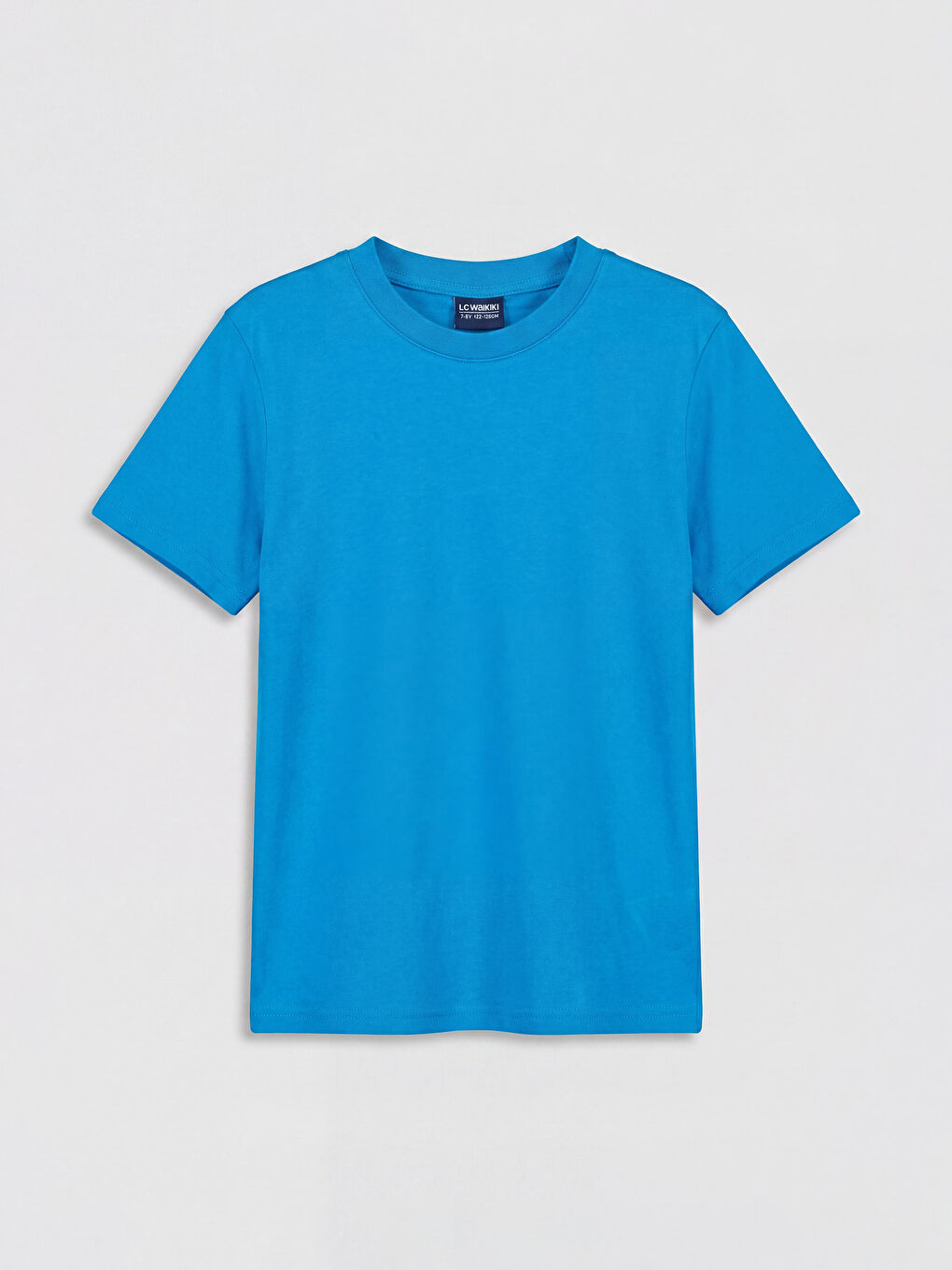 Turkuaz Bisiklet Yaka Kısa Kollu Erkek Çocuk Tişört