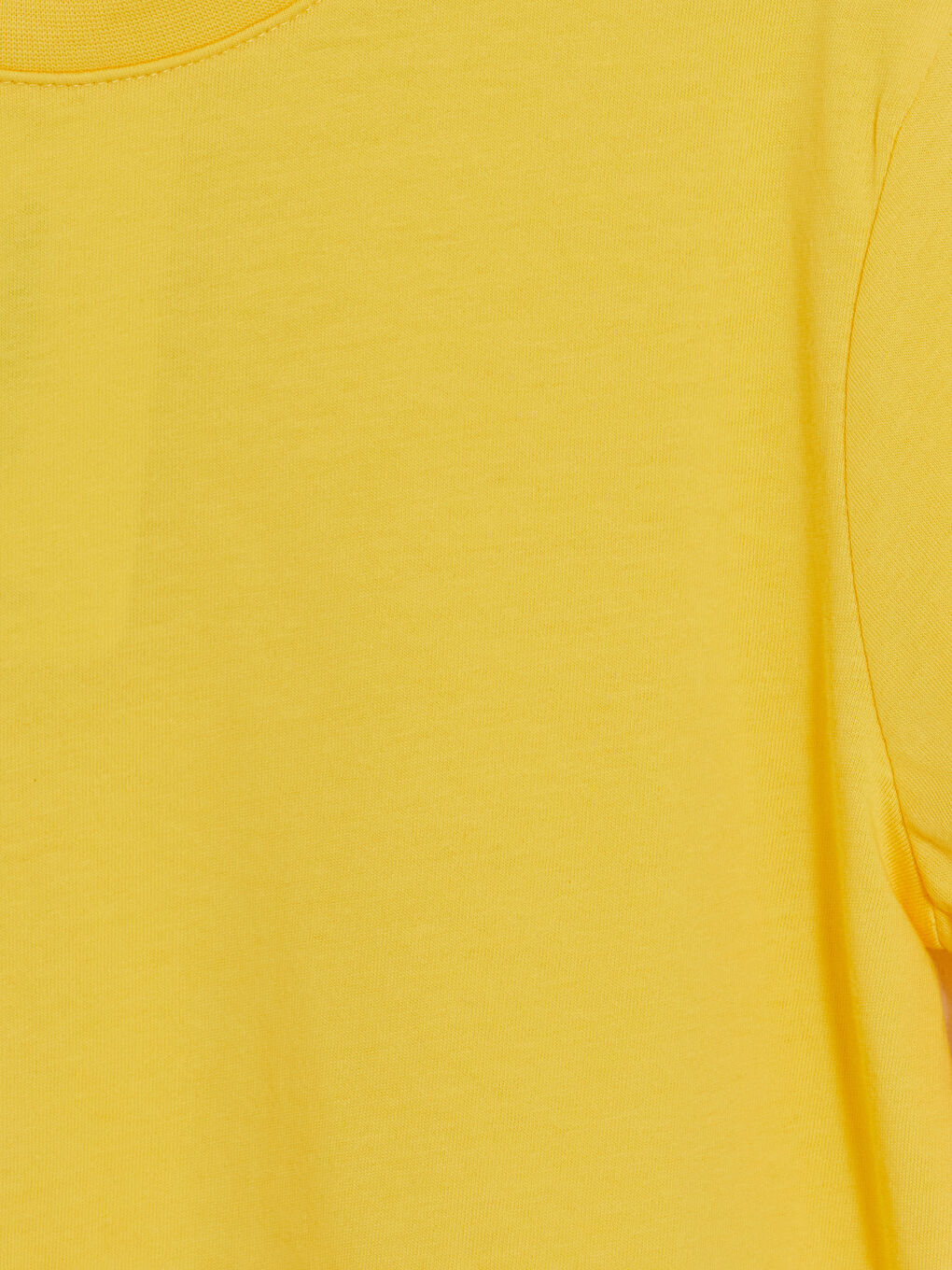 Sarı Bisiklet Yaka Kısa Kollu Erkek Çocuk Tişört-2