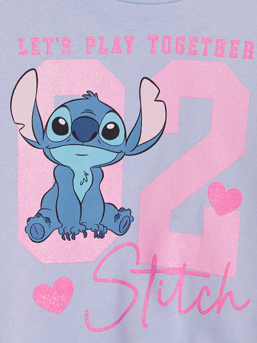 Mavi Stitch Baskılı Kız Çocuk Sweatshirt-1