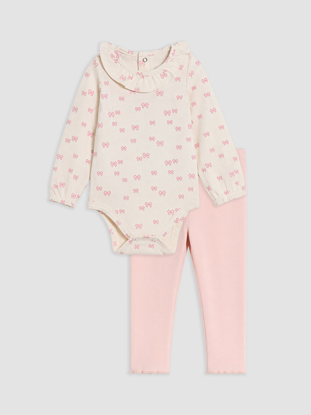 Bow Patterned Baby Girls' Set