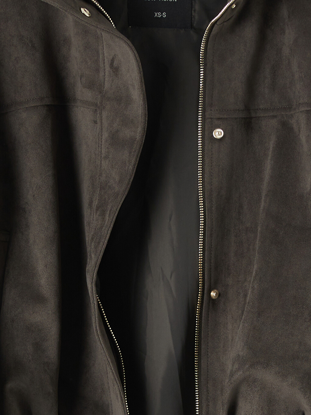 Mock Neck Epauletted Women's Coat-8
