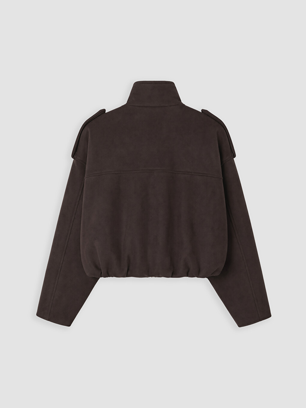 Mock Neck Epauletted Women's Coat-6