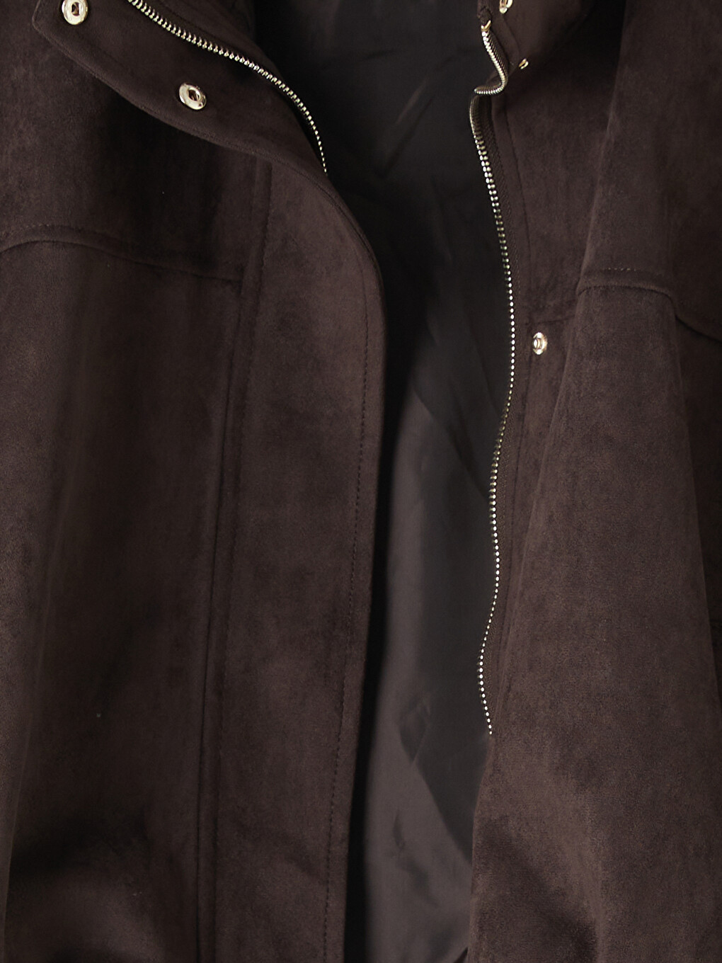 Mock Neck Epauletted Women's Coat-8