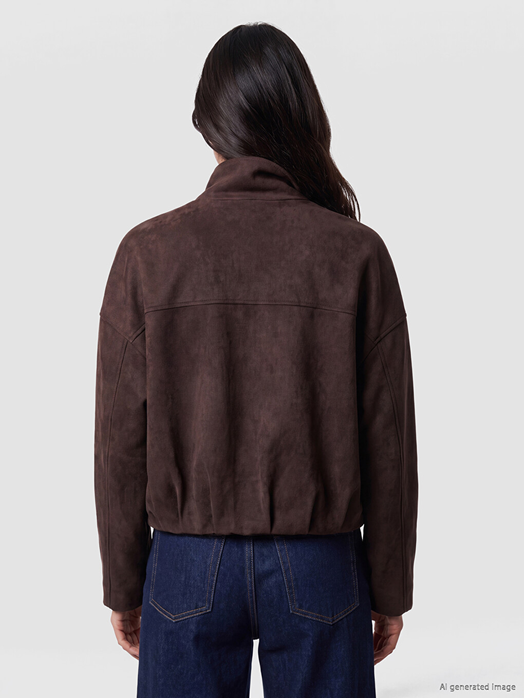 Mock Neck Epauletted Women's Coat-3
