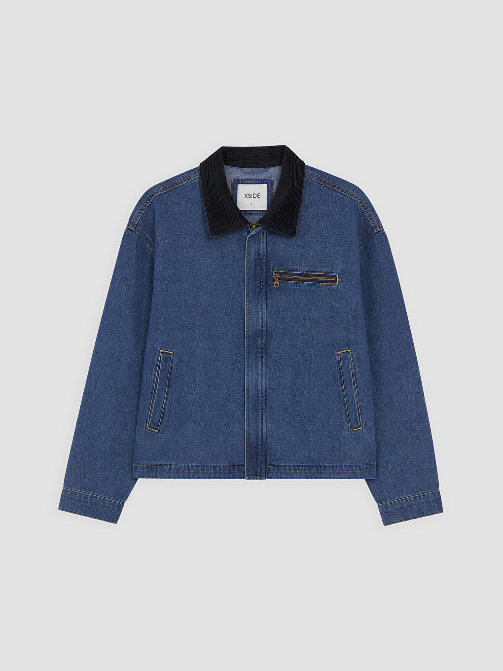 Loose Fit Men's Jean Jacket-4