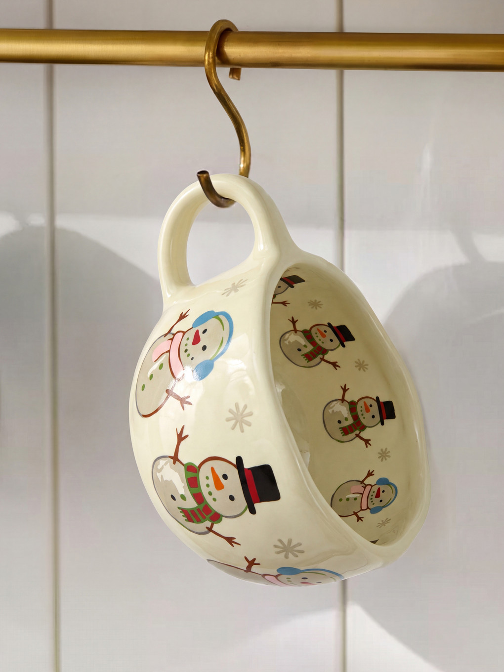 Snowman Printed Ceramic Mug 250 Ml