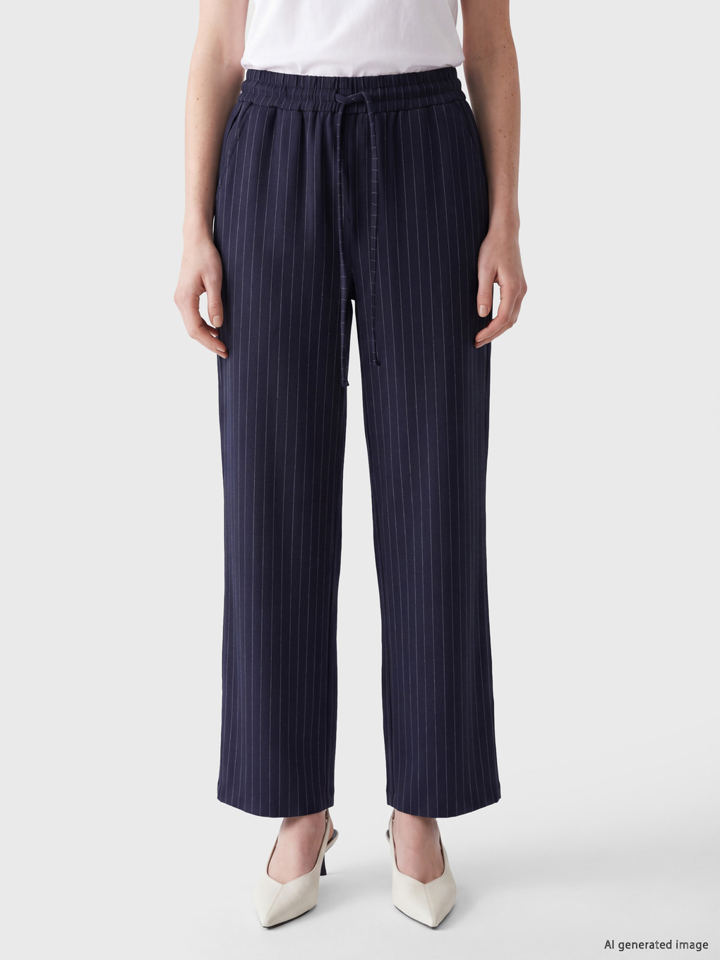 Woman Navy Trousers-1