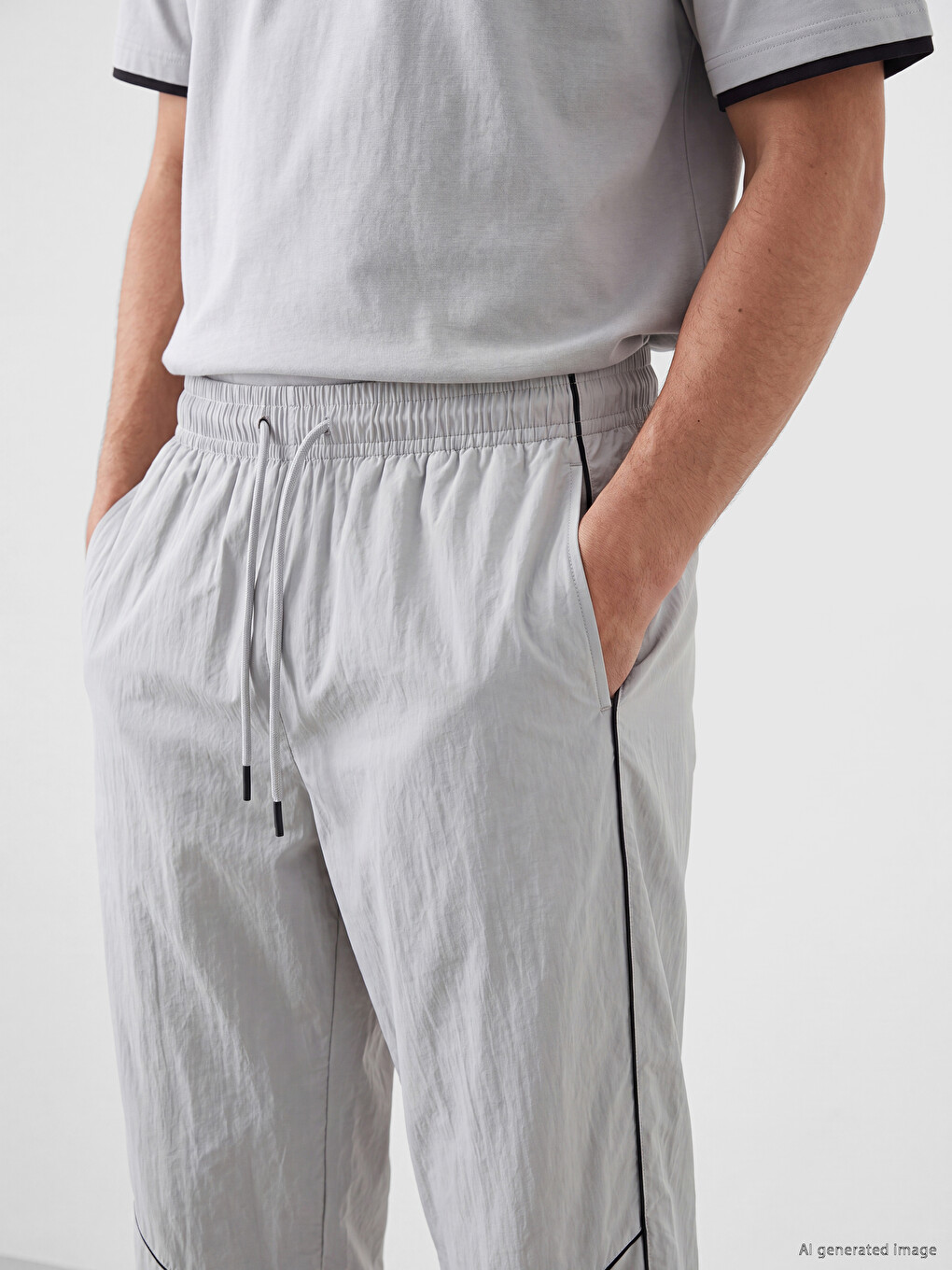 Standard Fit Stripe Detailed Men's Sweatpants-1