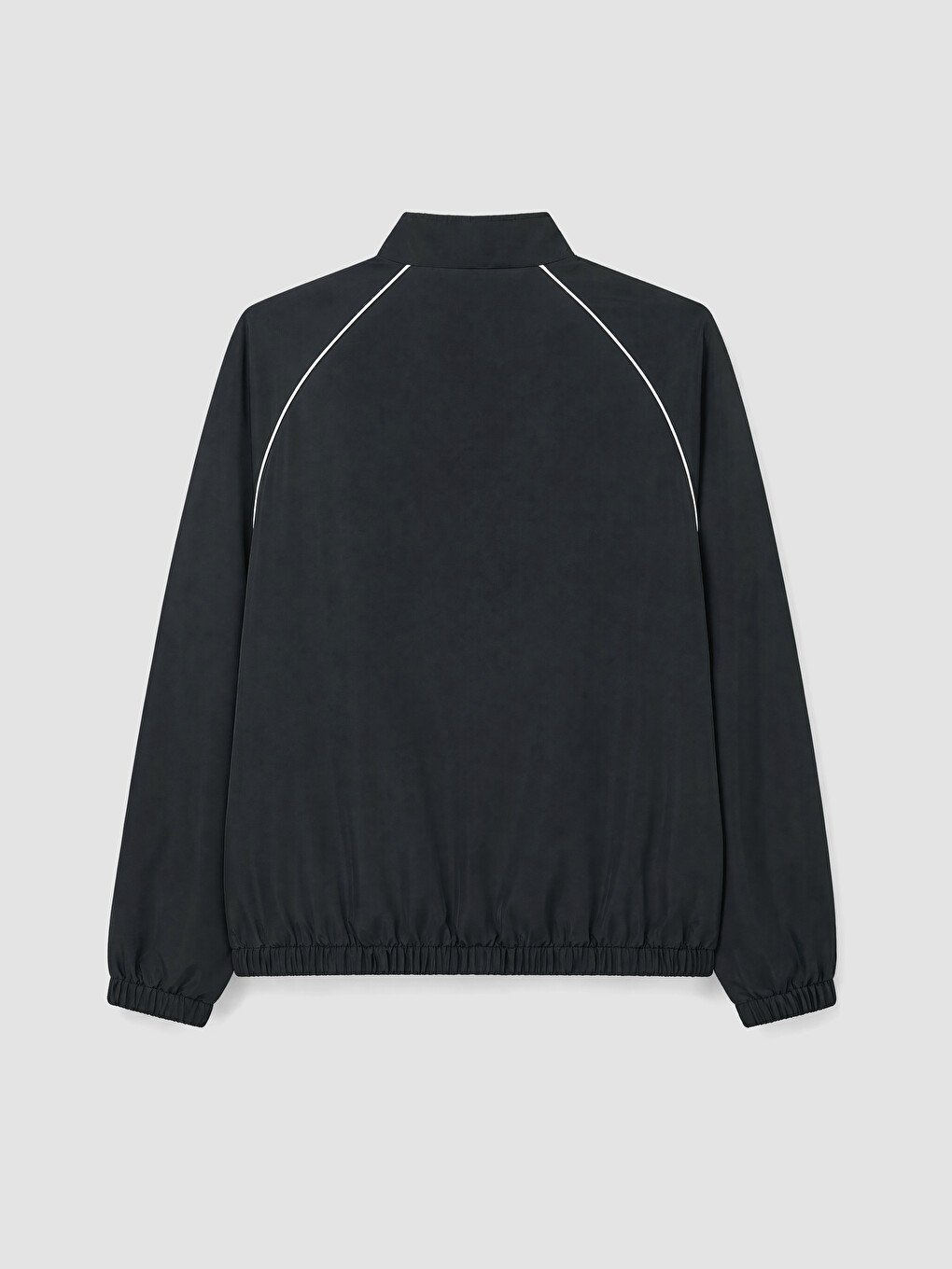 Siyah Dik Yaka Erkek Fermuarlı Sweatshirt-7