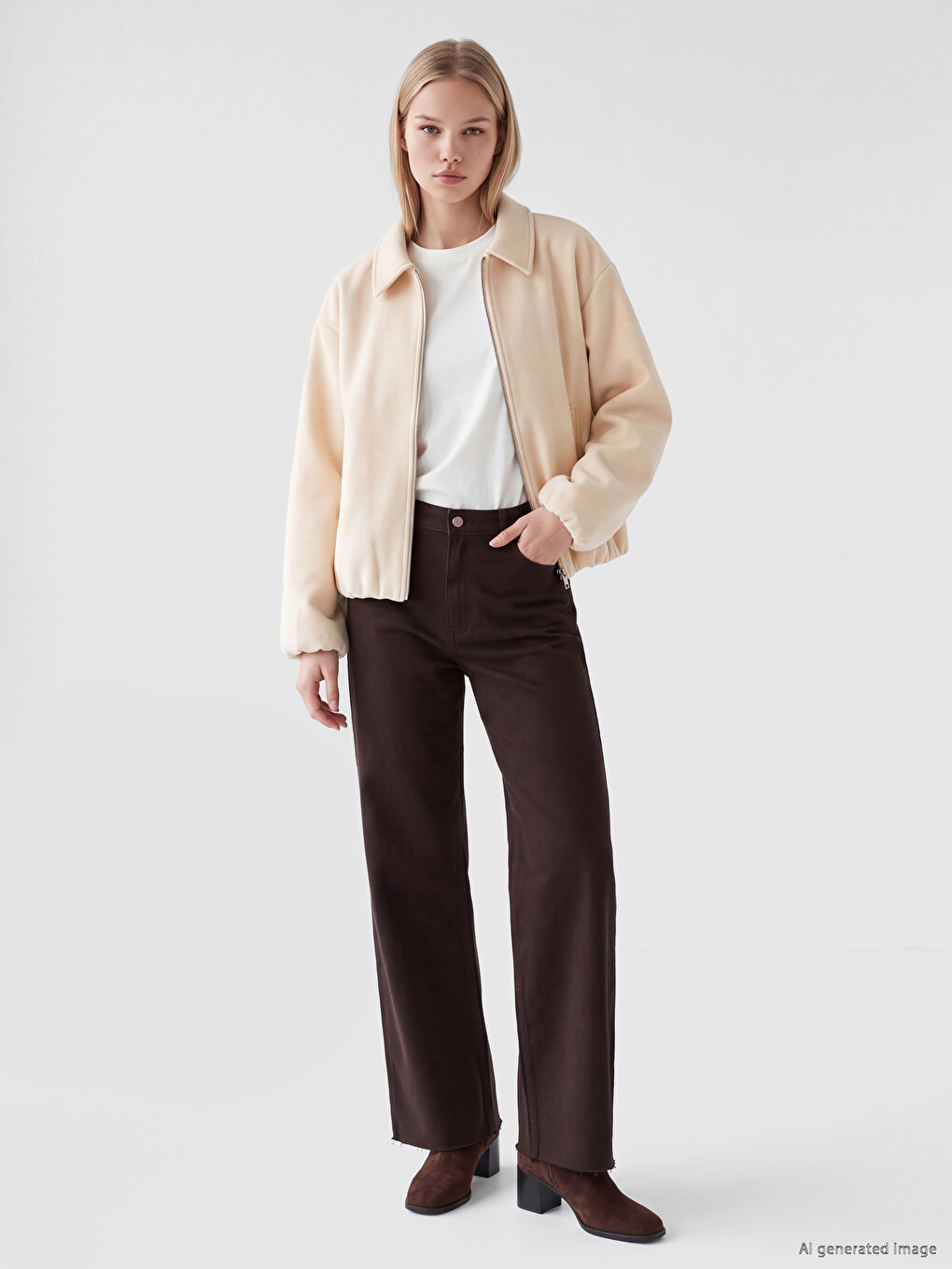 Shirt Collar Women's Jacket-1