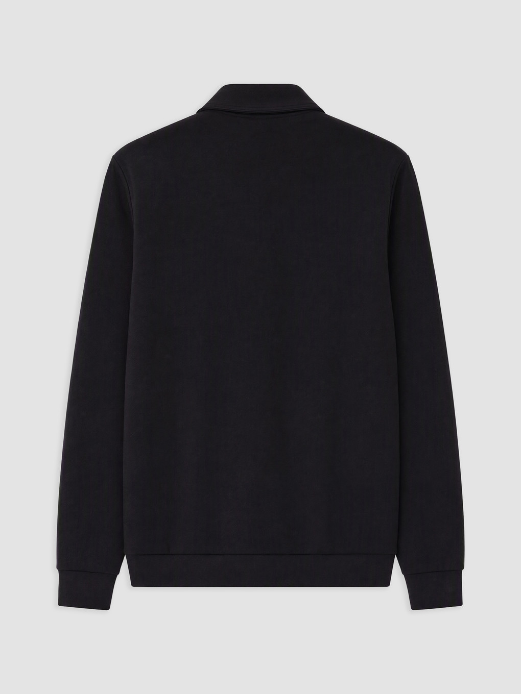 Siyah Regular Fit Erkek Fermuarlı Sweatshirt-5