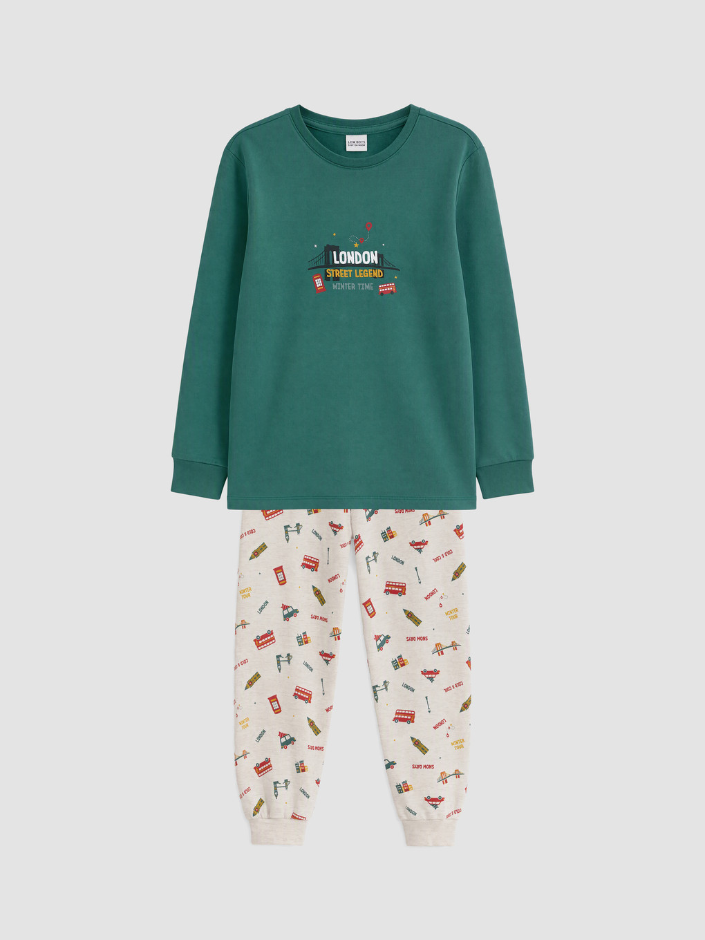 Crew Neck Boys' Pyjamas Set