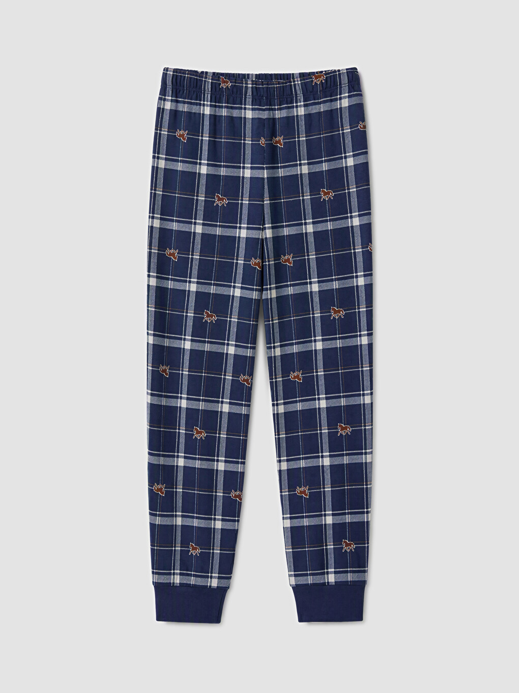 Kahverengi Bisiklet Yaka Erkek Çocuk Pijama Takım-2