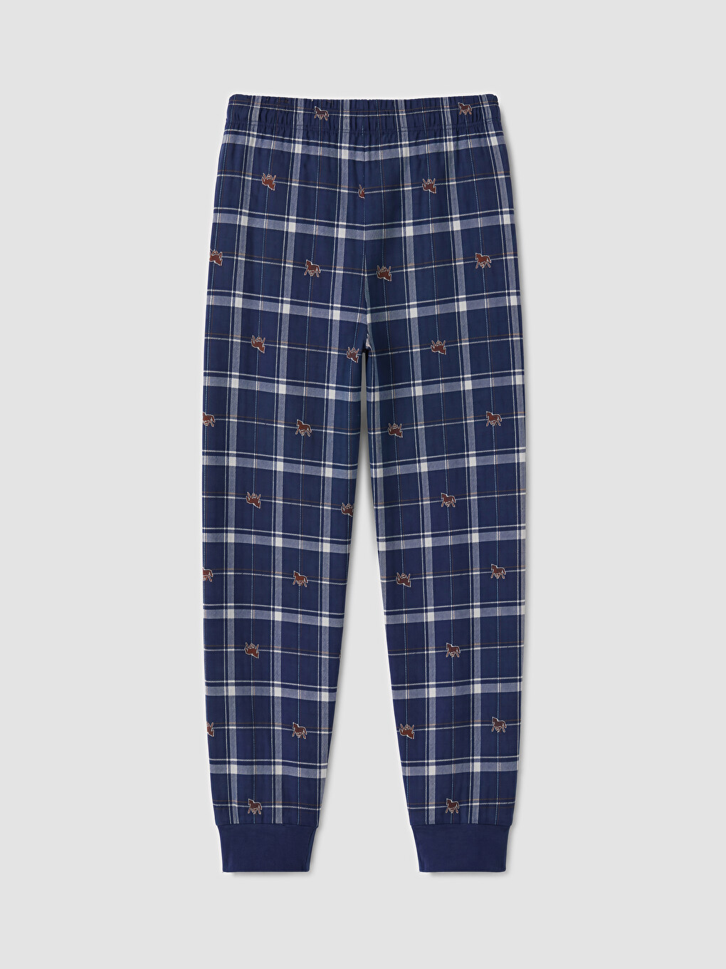 Kahverengi Bisiklet Yaka Erkek Çocuk Pijama Takım-4