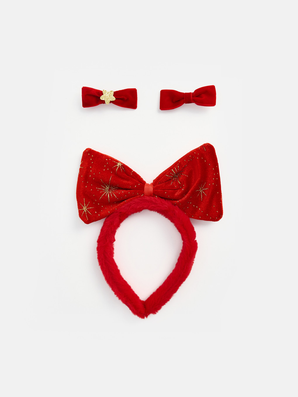 3-piece New Year Themed Girl Child Bowed Crown And Hairpin