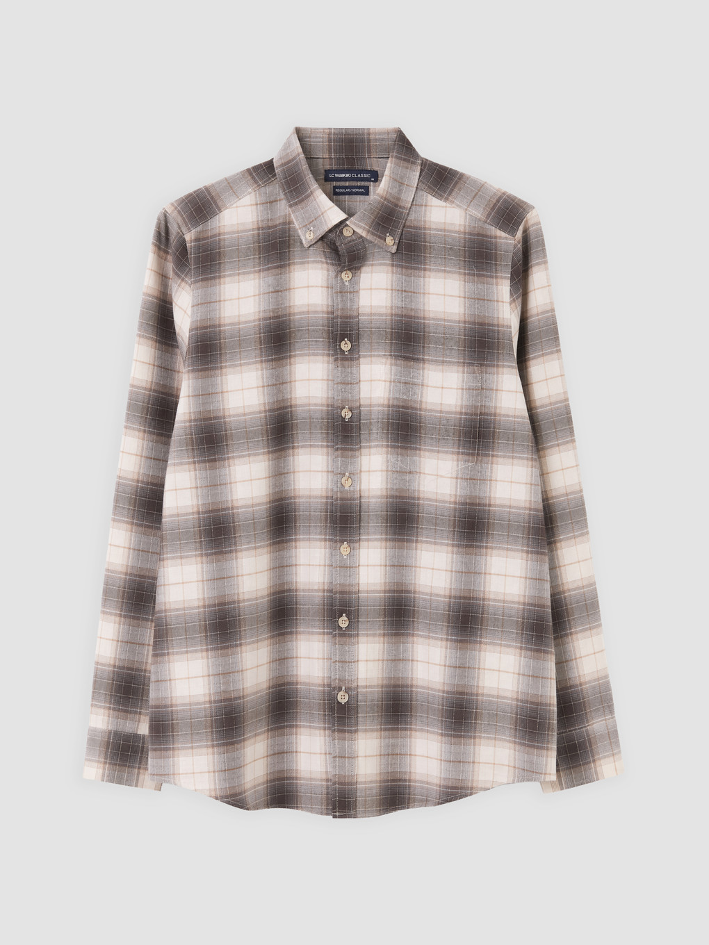 Plaid Gabardine Men's Shirt-4