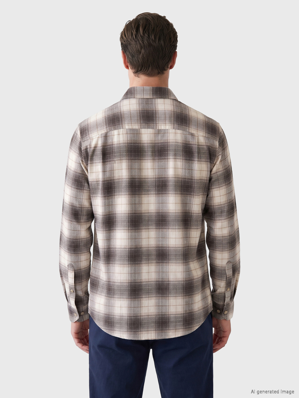 Plaid Gabardine Men's Shirt-3
