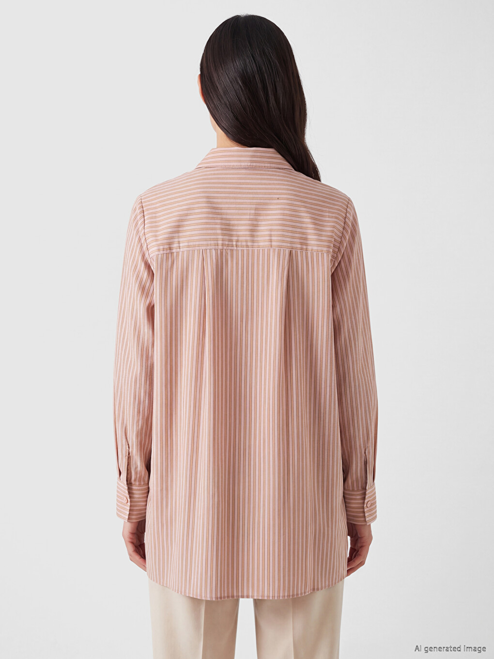 Striped Women's Shirt Tunic-3