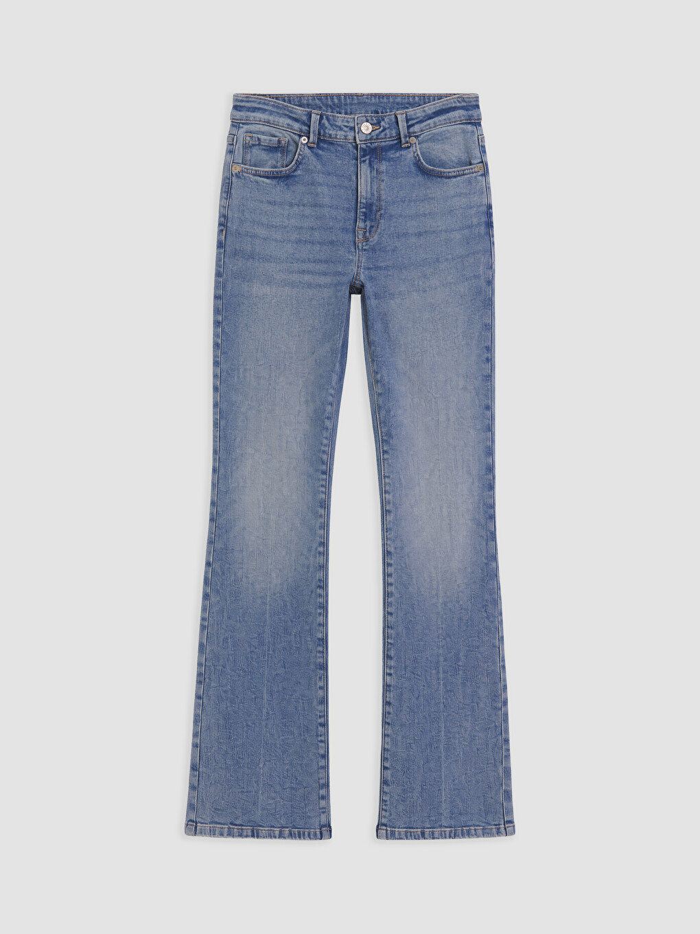Yüksek Bel Flare Fit Kadın Jean Pantolon-4