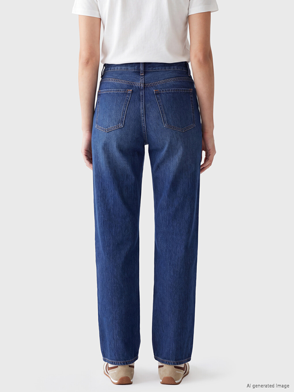 High Waist Regular Fit Women's Jeans-3