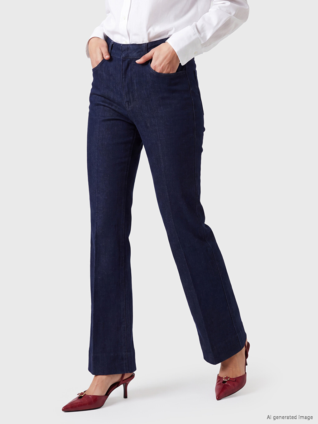 High Waisted Flare Women's Jeans-1