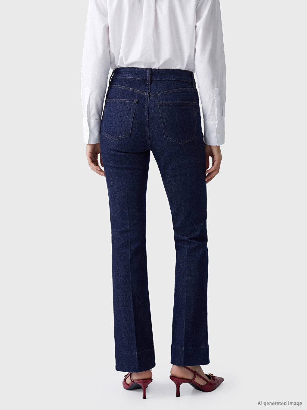 High Waisted Flare Women's Jeans-3