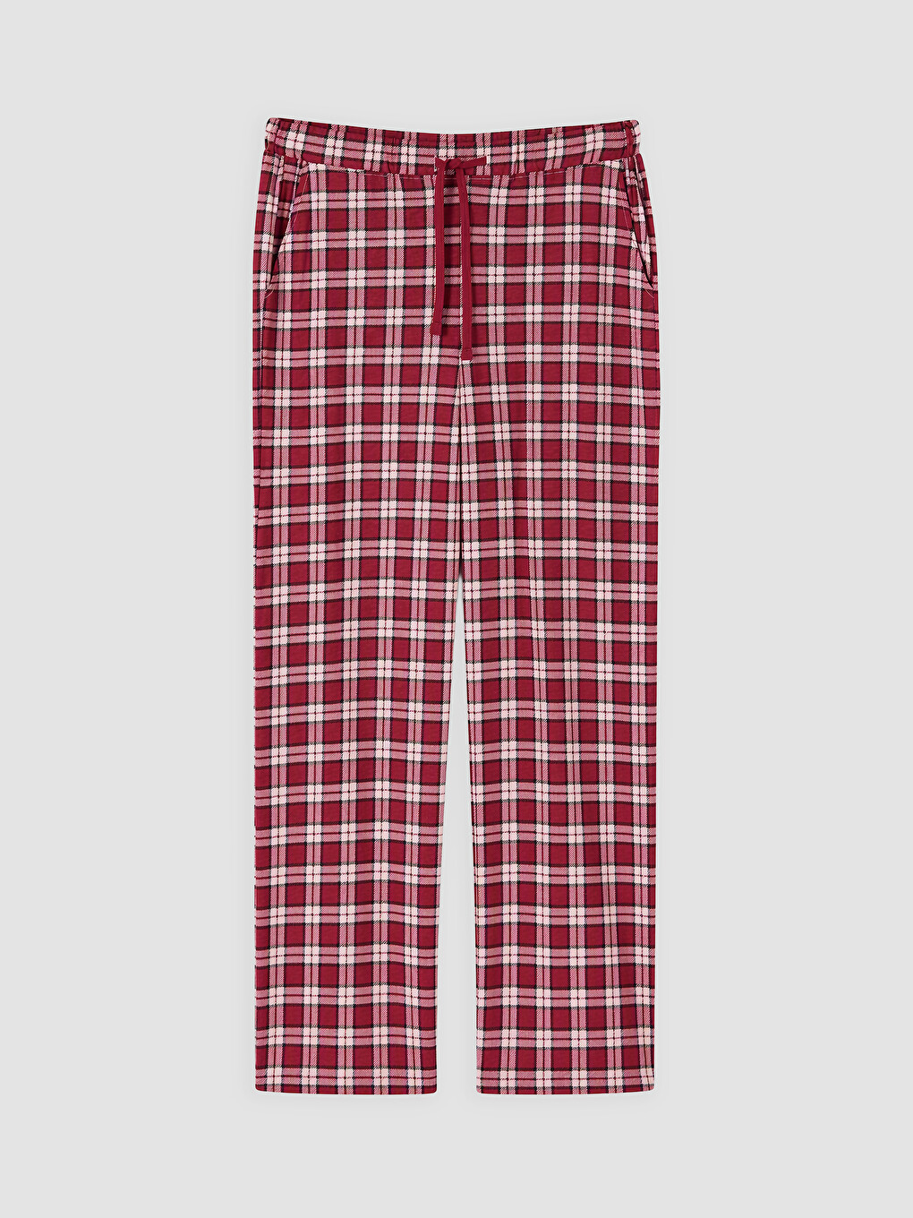 Pembe Ekose Kadın Pijama Altı