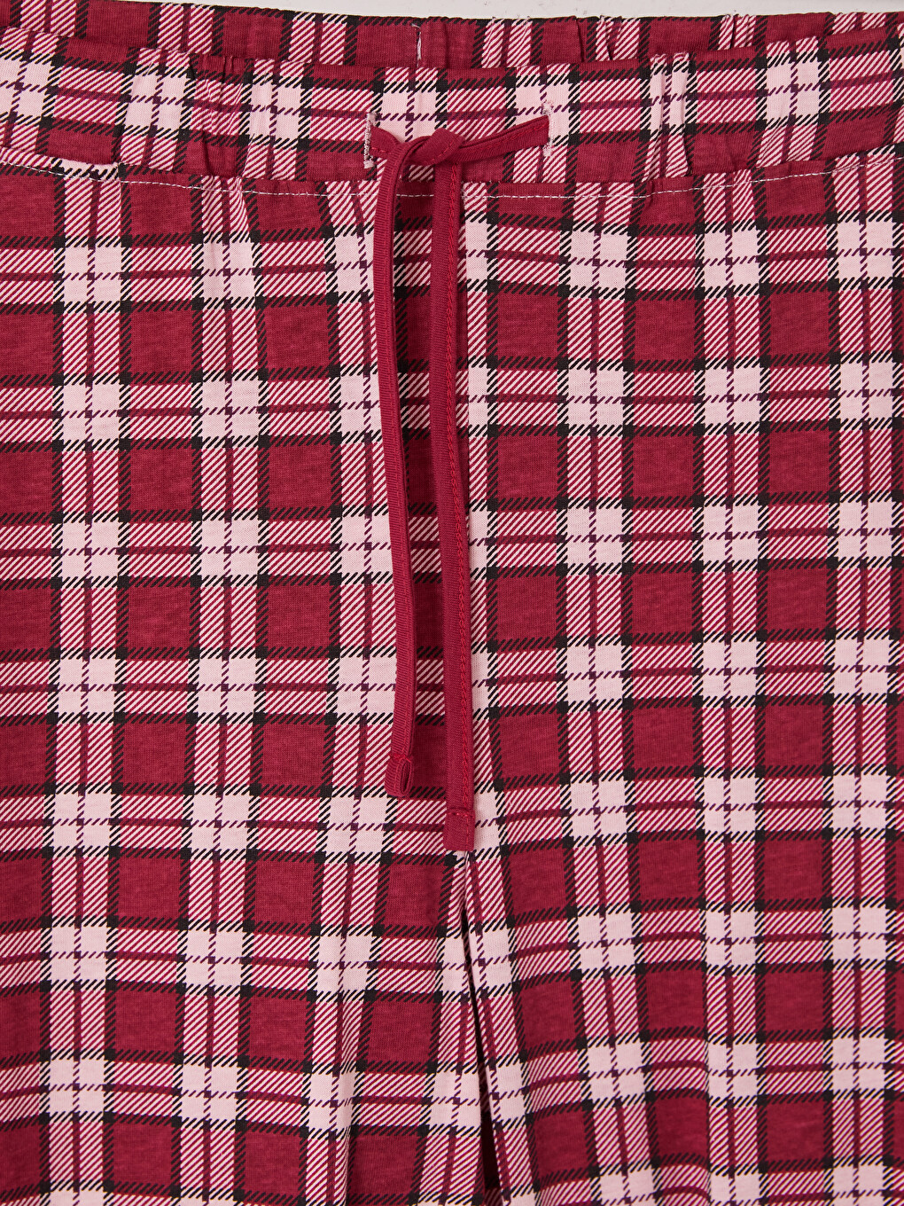 Pembe Ekose Kadın Pijama Altı-2