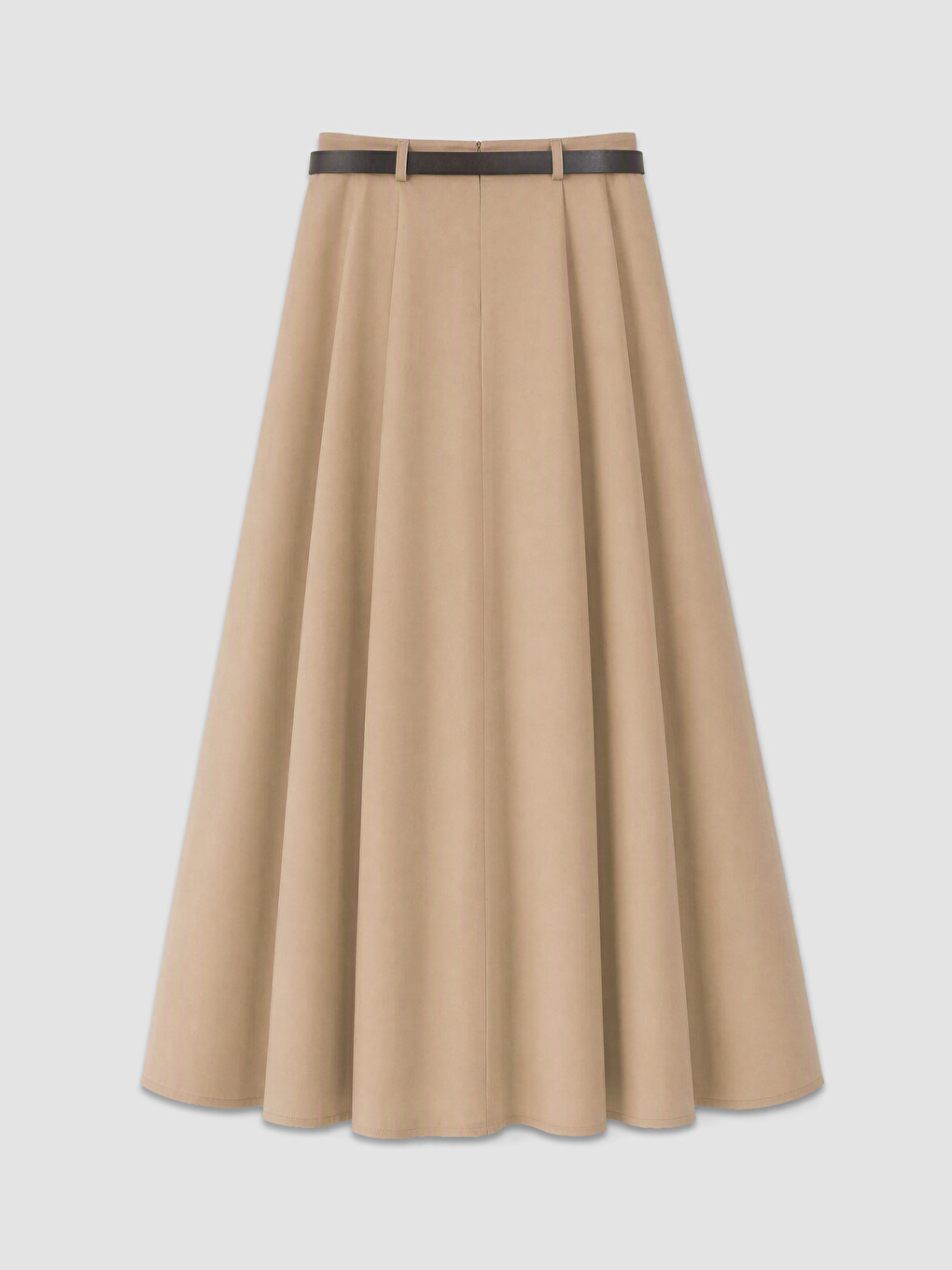 Plisirana Suknja Sa Visokim Strukom I Pojasom Za Žene-5