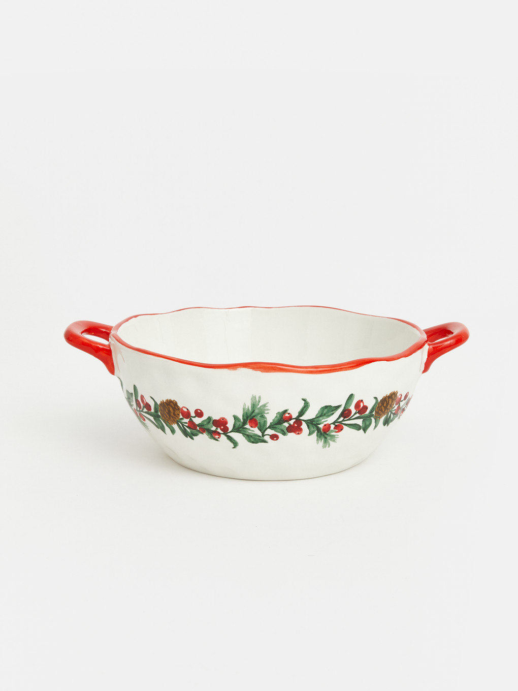 New Year Themed Handled Ceramic Bowl-1