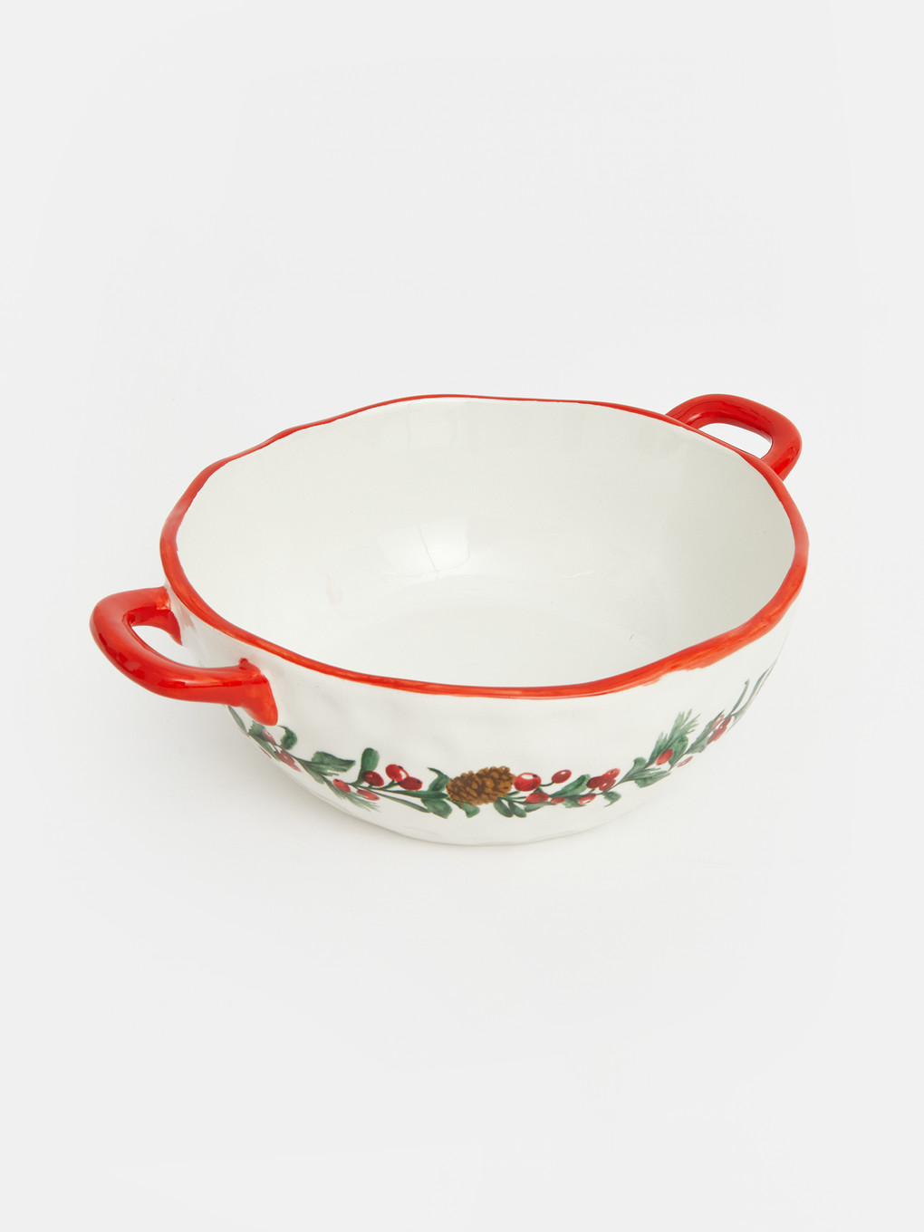 New Year Themed Handled Ceramic Bowl-2