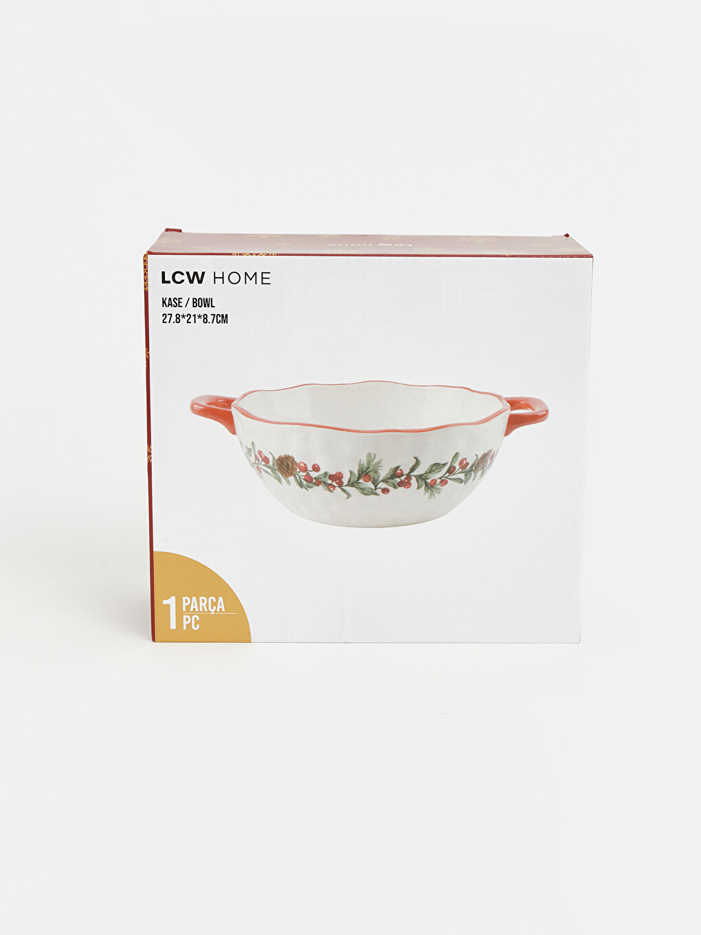 New Year Themed Handled Ceramic Bowl-3