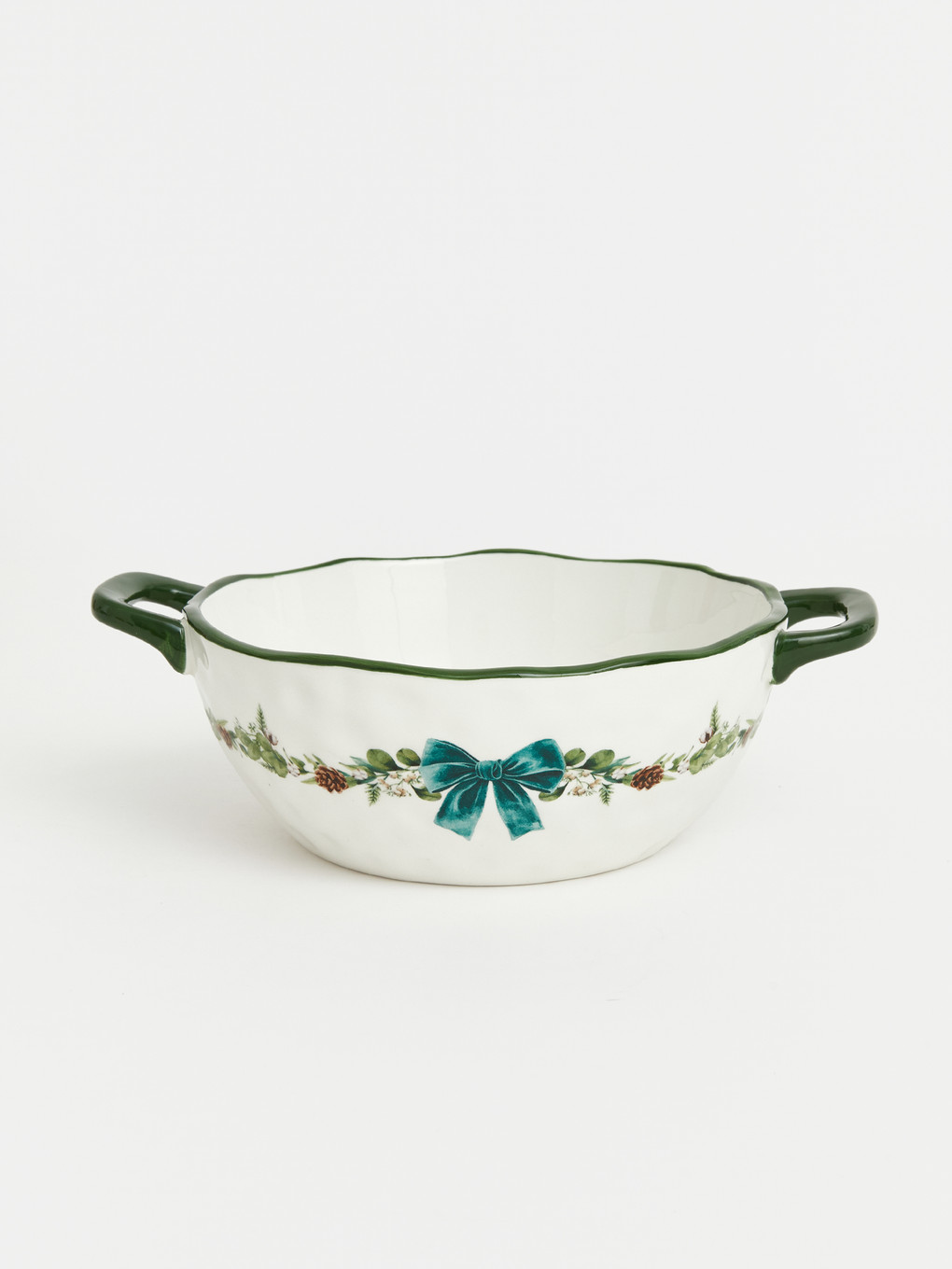 Patterned Handled Serving Bowl-1