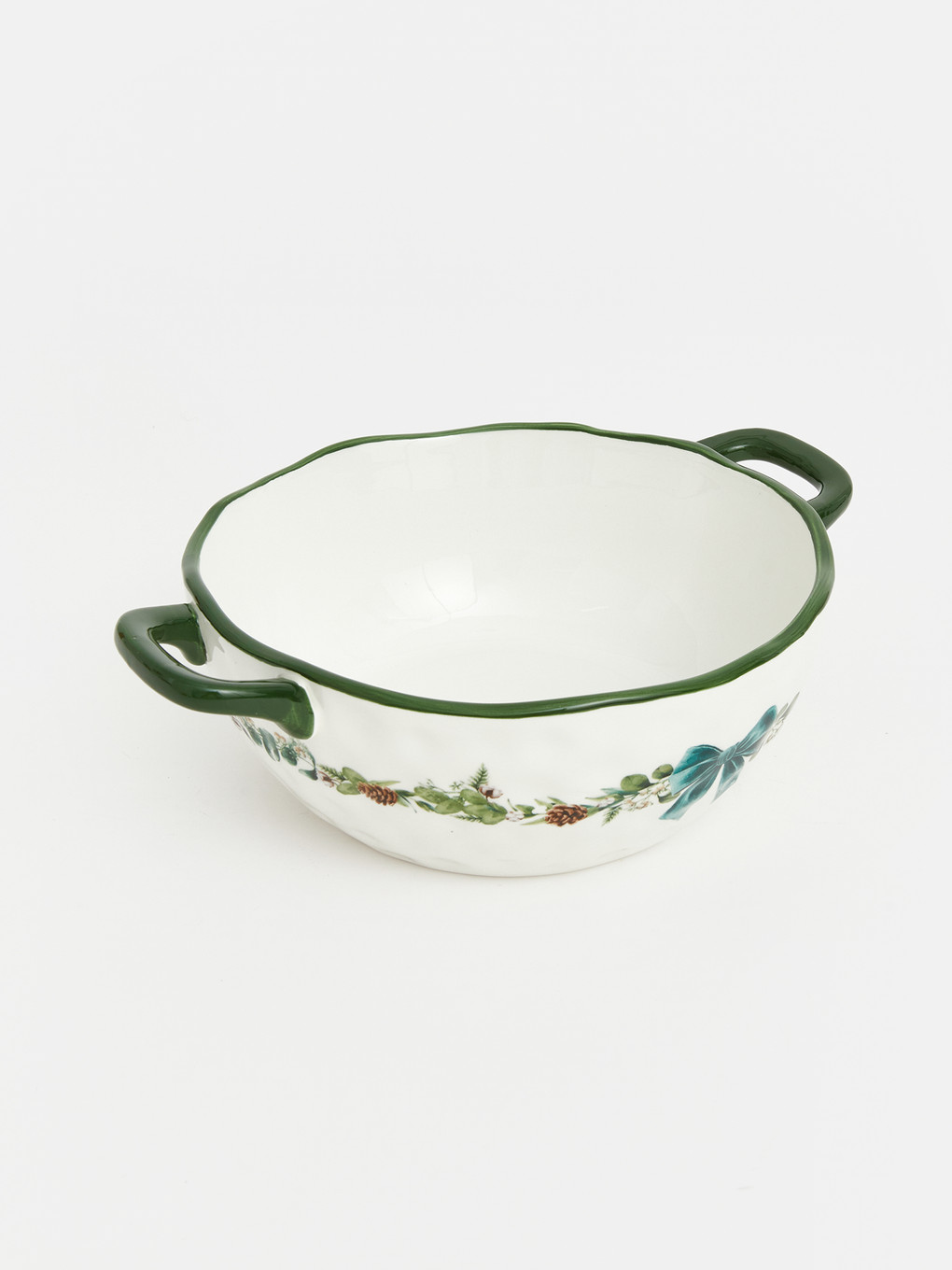 Patterned Handled Serving Bowl-2