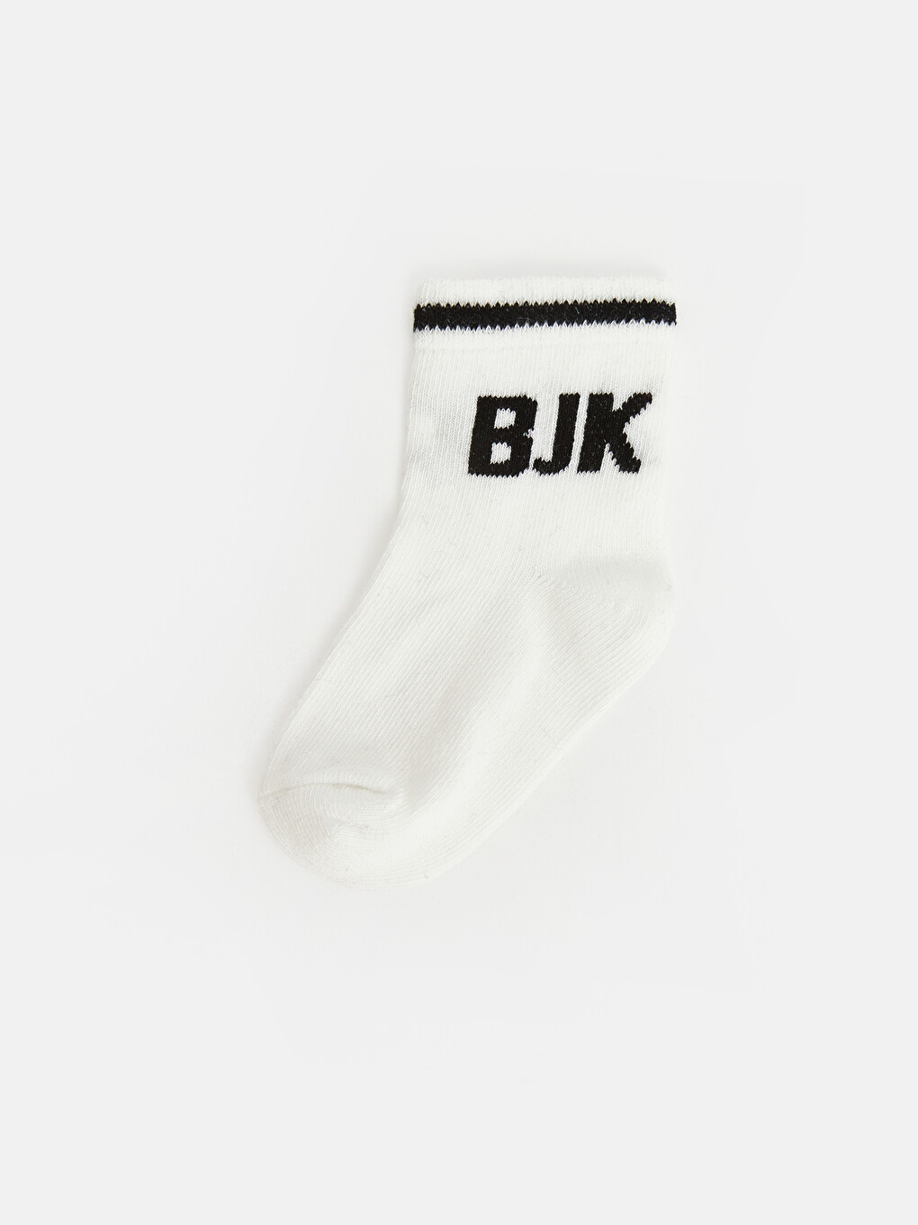 Beyaz Beşiktaş Baskılı Erkek Bebek Soket Çorap 5'li-4