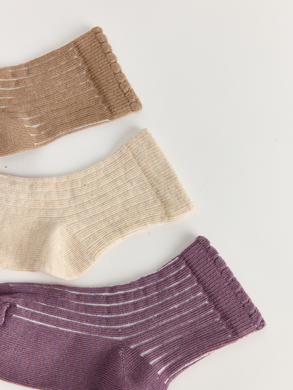 Pembe 5'li Desenli Kız Bebek Soket Çorap-1