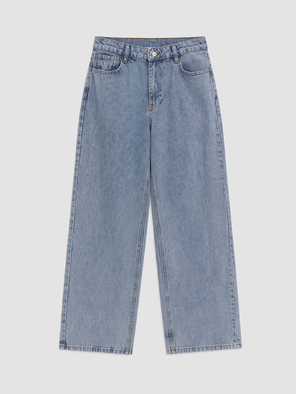 Mavi Yüksek Bel Straight Fit Kadın Jean Pantolon