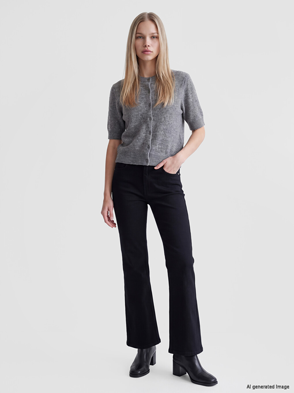 Cardigan Gri Femeie-1