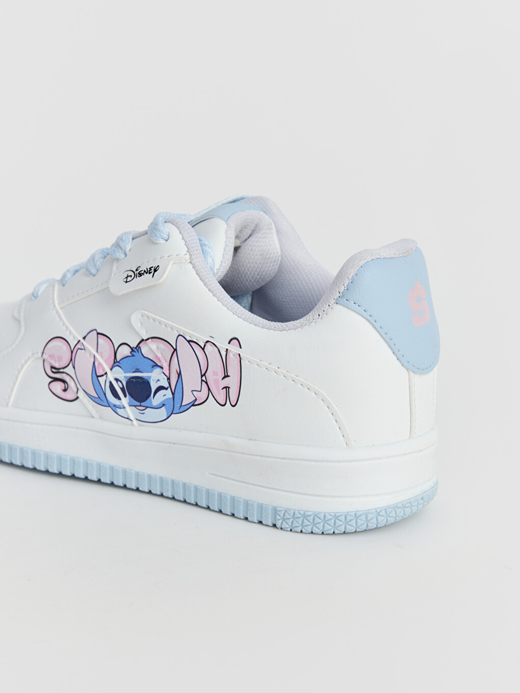 Beyaz Stitch Baskılı Kız Çocuk Spor Ayakkabı-1