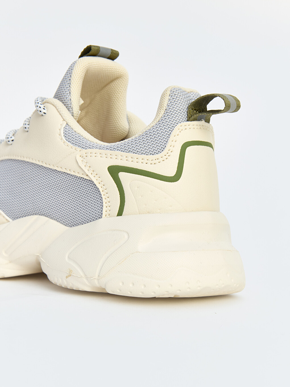 Bej File Detaylı Kalın Tabanlı Erkek Çocuk Sneaker-2