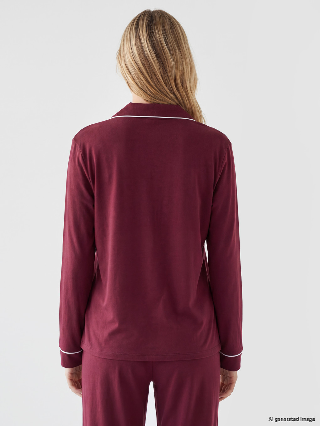 Bordo Ayı Teddy Baskılı Kadın Pijama Takımı-3