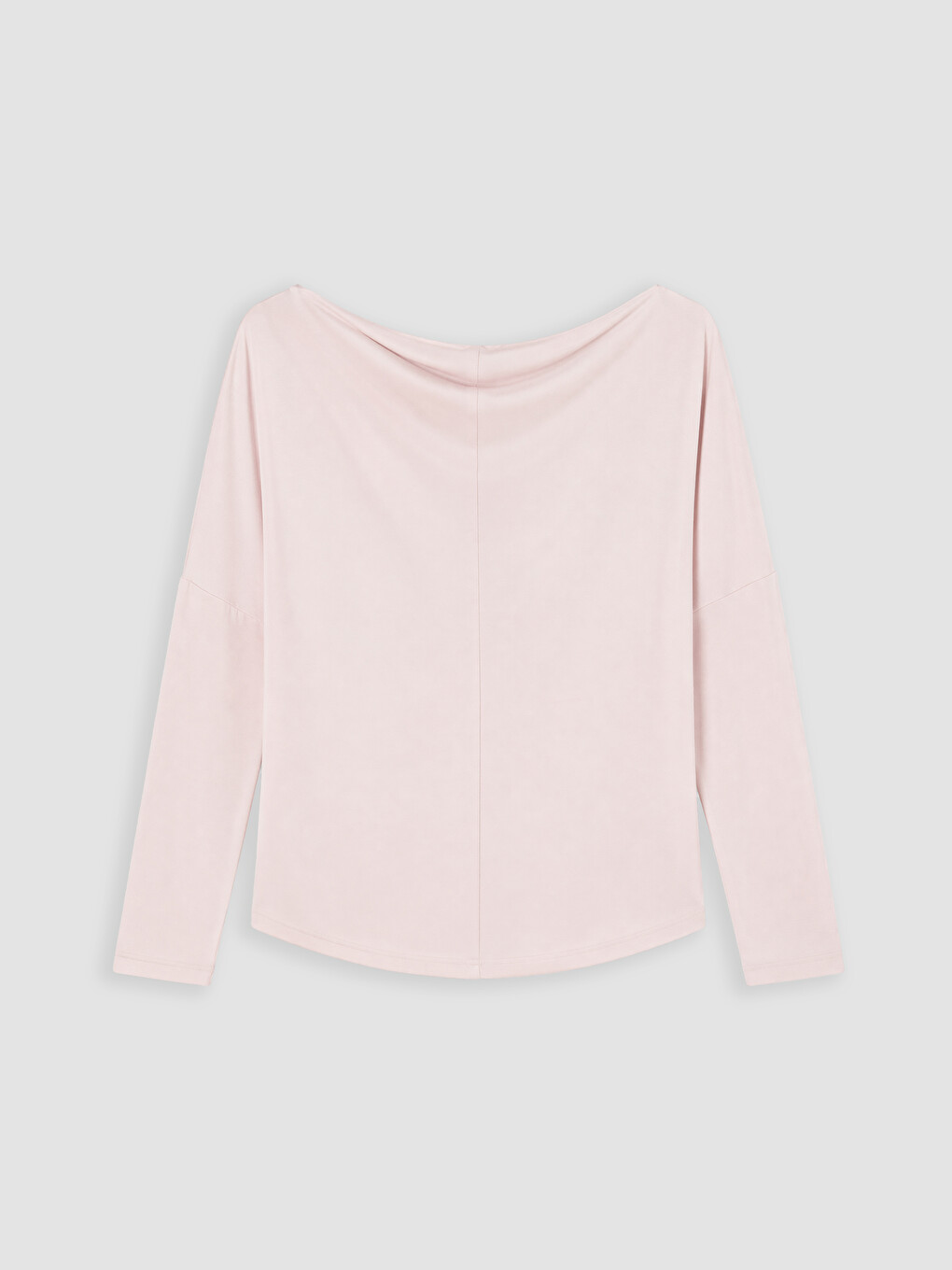 Pembe Kayık Yaka Modal Karışımlı Bluz-2