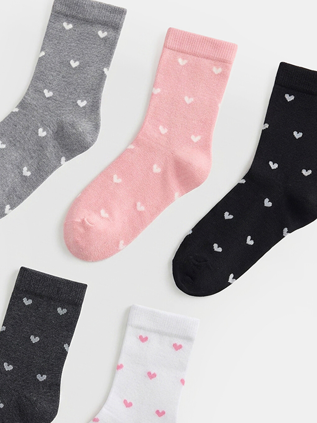 Patterned Girls' Ankle Socks 5-pack-1