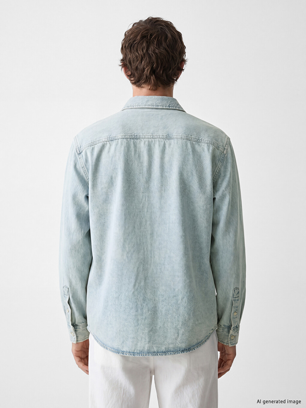 Locker Sitzendes Herren-jeanshemd-2