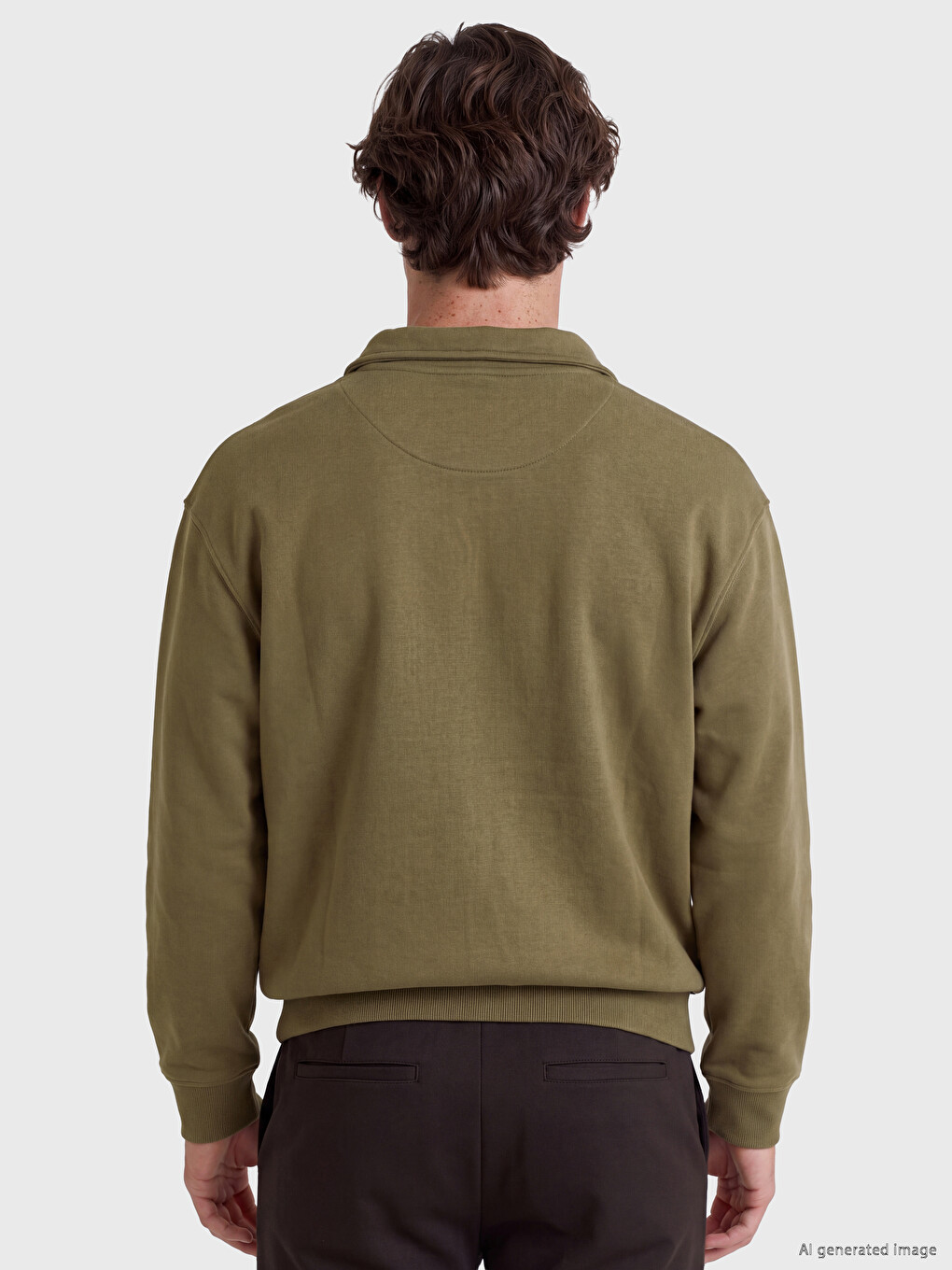 Man Brown Sweatshirt-3