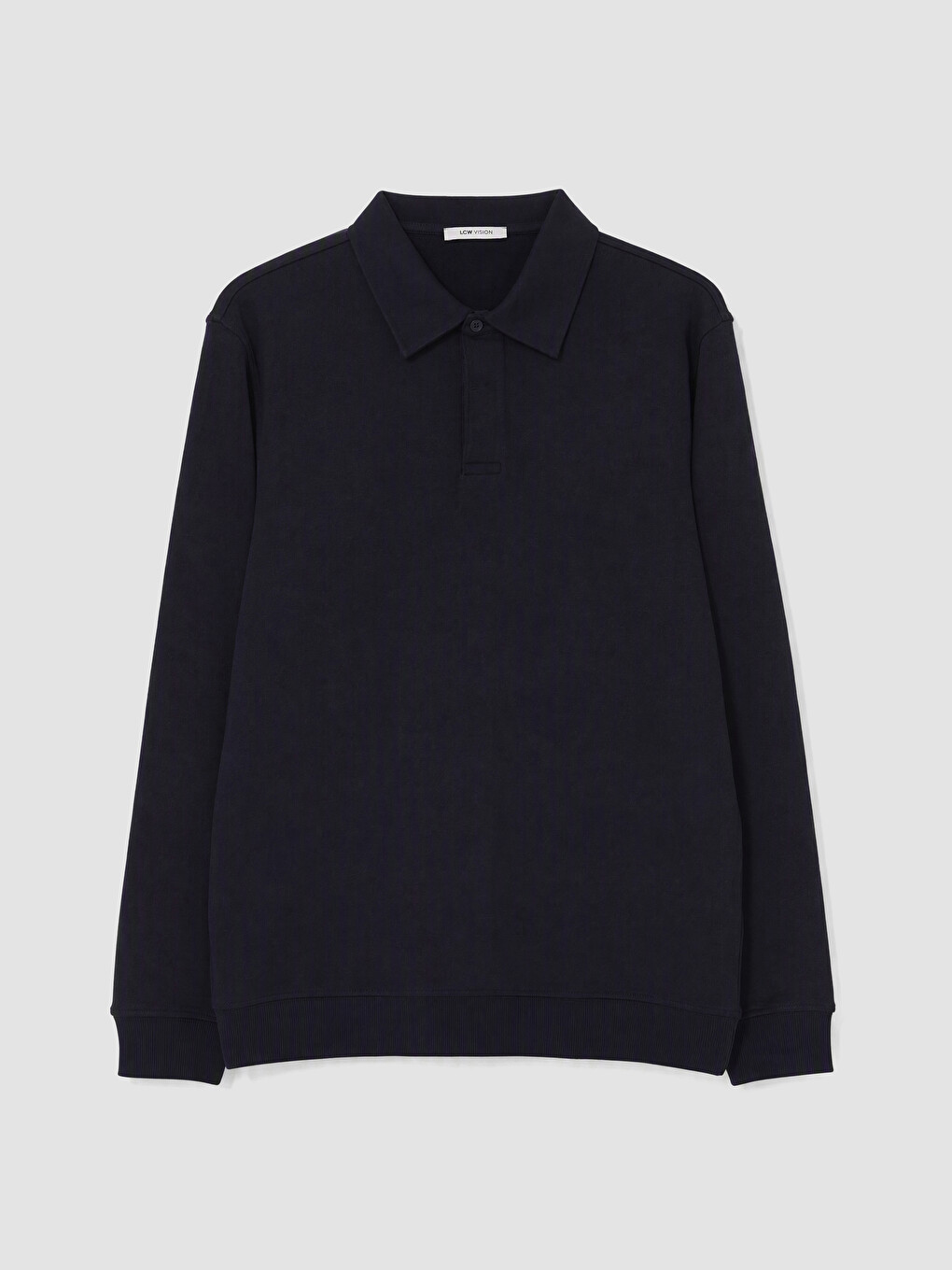 Polo Collar Men's Thick Sweatshirt-4