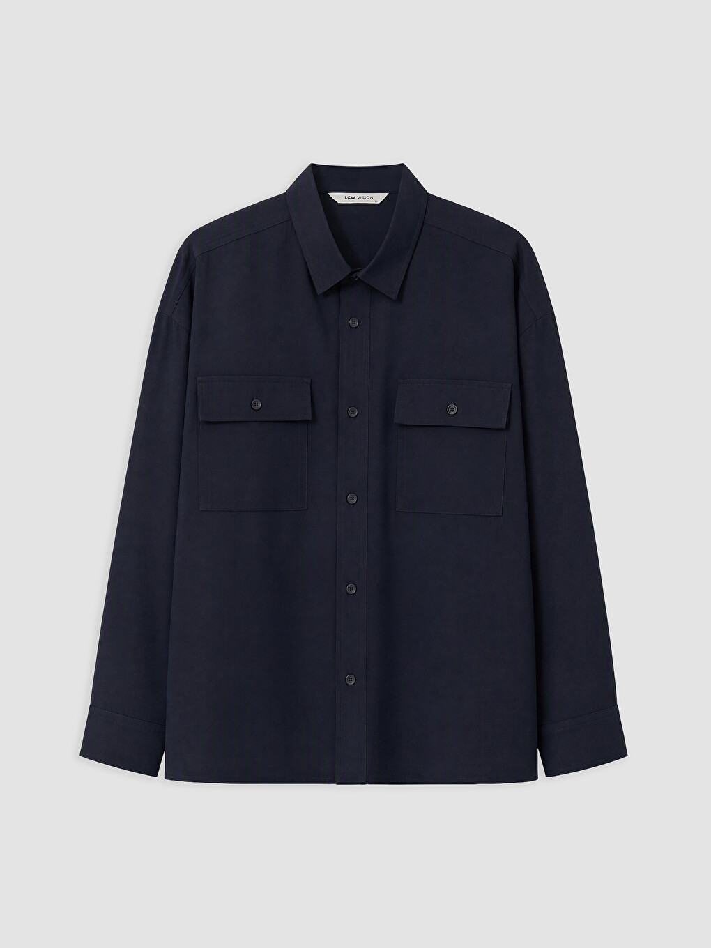 Relaxed Fit Shirt Collar Men's Shirt