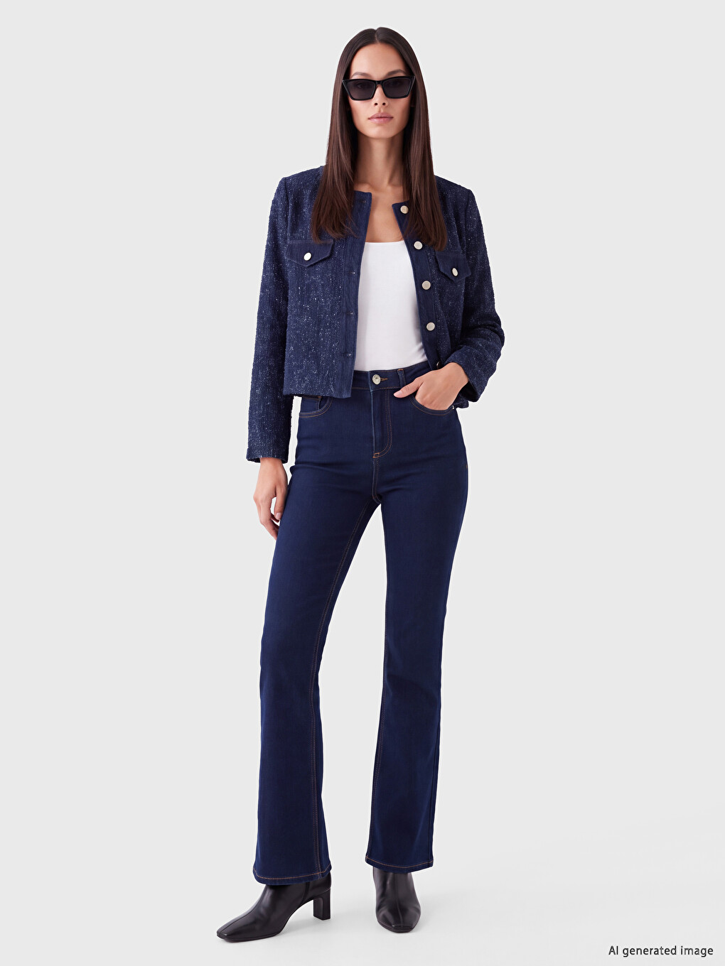 İndigo Slim Flare Jean