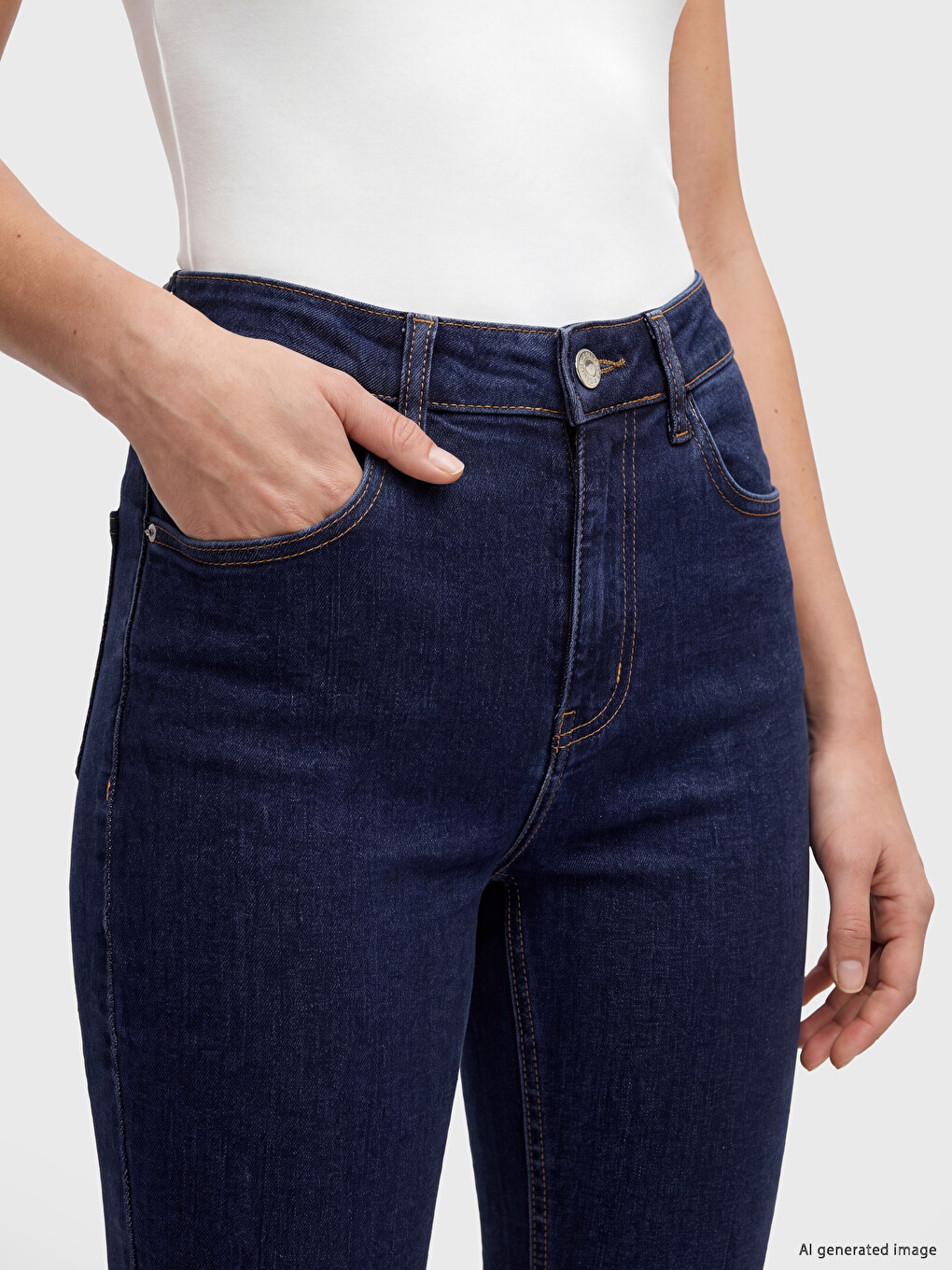 İndigo Slim Flare Jean-2