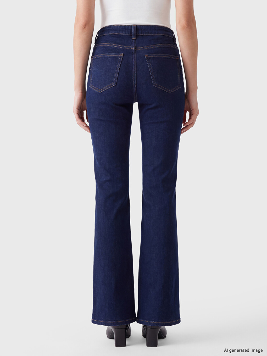 İndigo Slim Flare Jean-3